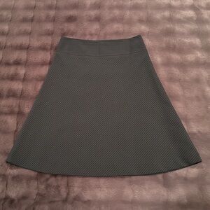 EXPRESS Design Studio A-Line Skirt Black with Blue Pinstripes (Size: 2) - NWOT